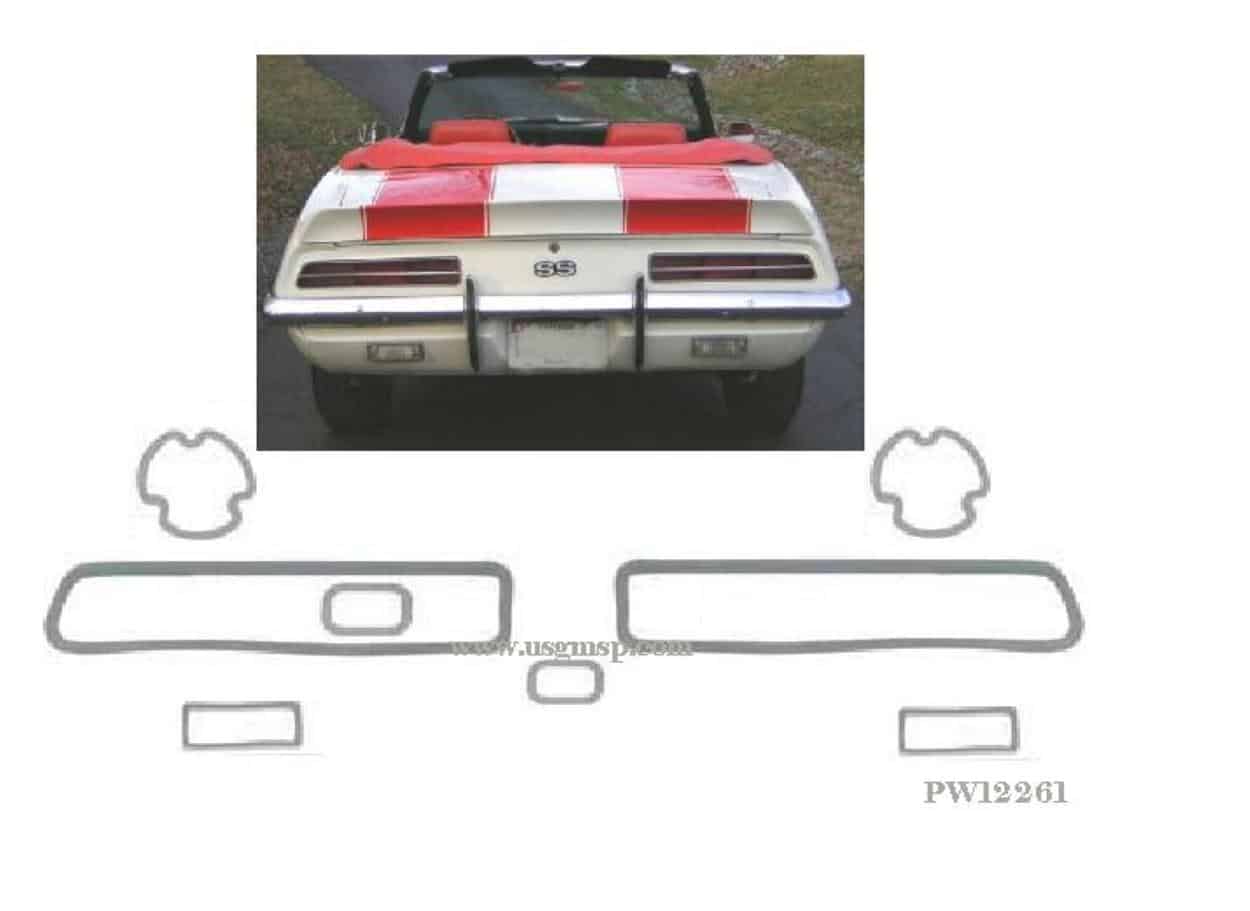 Gasket Kit: 69 Camaro Lenses - RS - Front & Rear